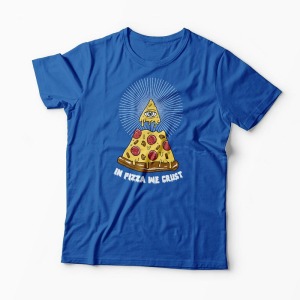 Tricou Pizza Illuminati - Bărbați-Albastru Regal